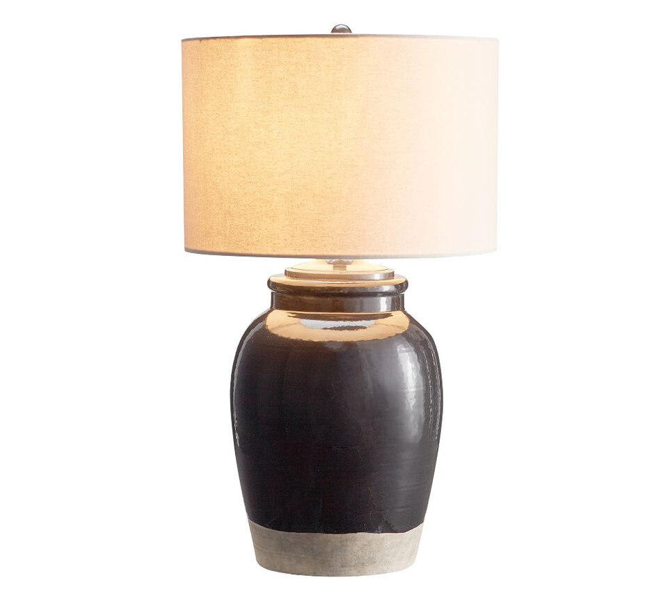 Miller Ceramic Table Lamp, Black Pottery Barn Australia